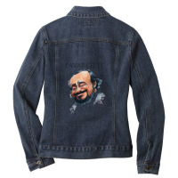 Opera Tenor Pavarotti Ladies Denim Jacket | Artistshot