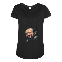 Opera Tenor Pavarotti Maternity Scoop Neck T-shirt | Artistshot