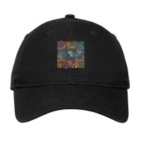 Nick Rewind 90's Character Grid Collage Adjustable Cap | Artistshot