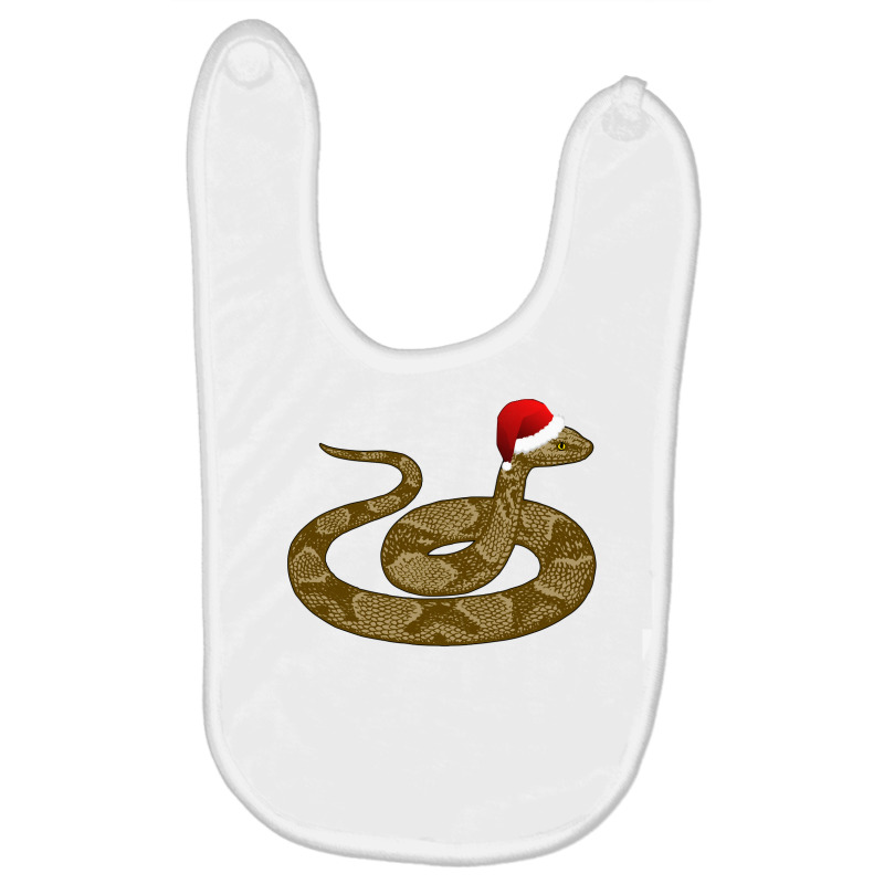 Merry Hissmas Christmas Santa Hat Copperhead Snake Long Sleeve T Shirt Baby Bibs | Artistshot