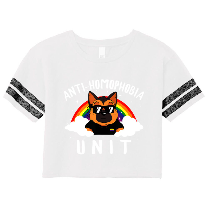 Homophobia Unit German Shepherd Scorecard Crop Tee by cm-arts | Artistshot