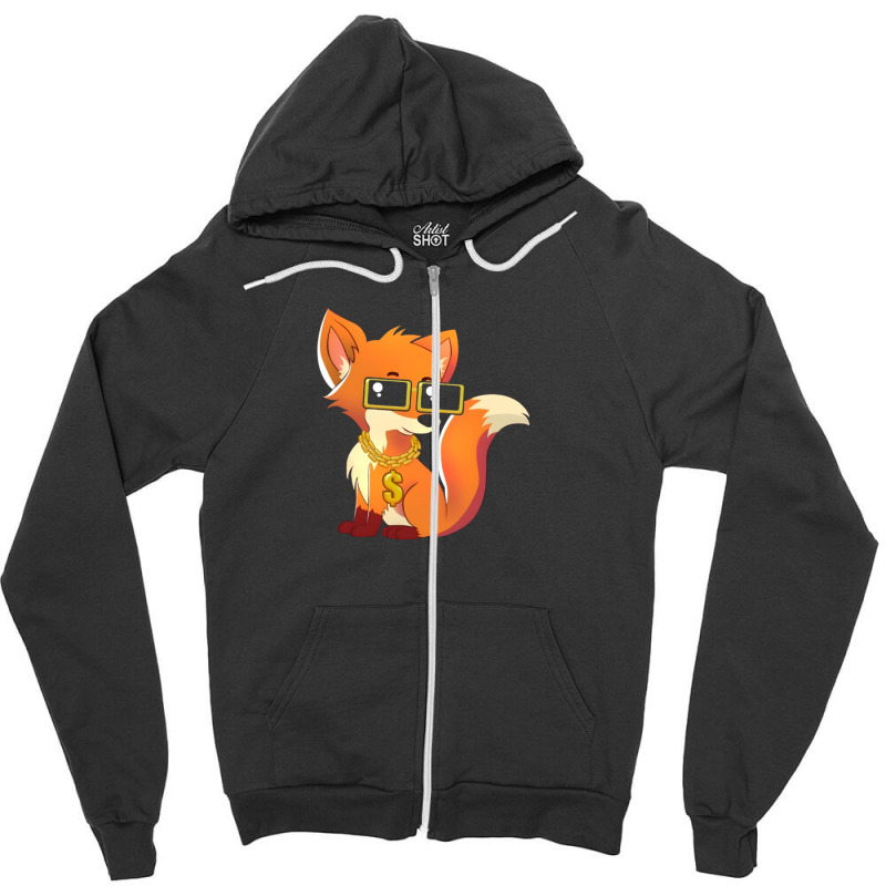 Chibi Anime Fox Music Lover Zipper Hoodie by KamariCurry | Artistshot