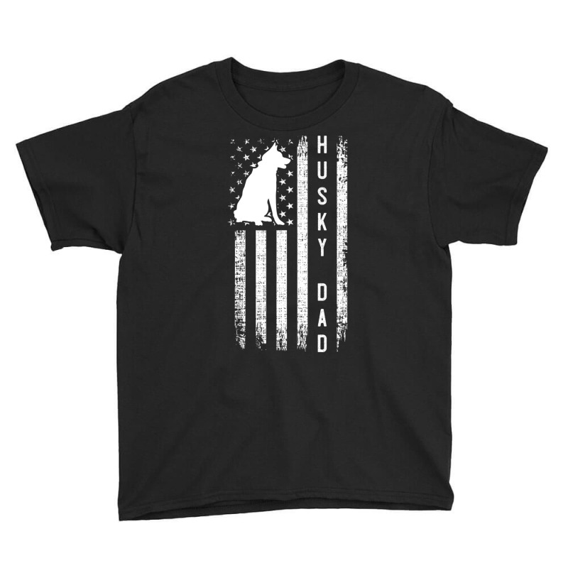 Mens Husky Lover Siberian Husky Dad American Flag Dog Lover Youth Tee by Konlasa6638 | Artistshot