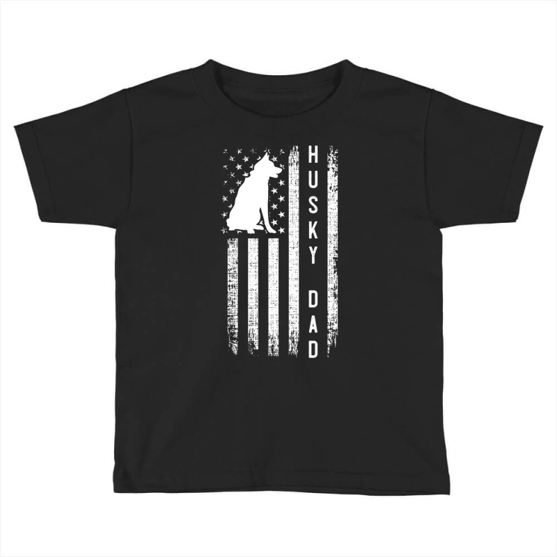 Mens Husky Lover Siberian Husky Dad American Flag Dog Lover Toddler T-shirt by Konlasa6638 | Artistshot