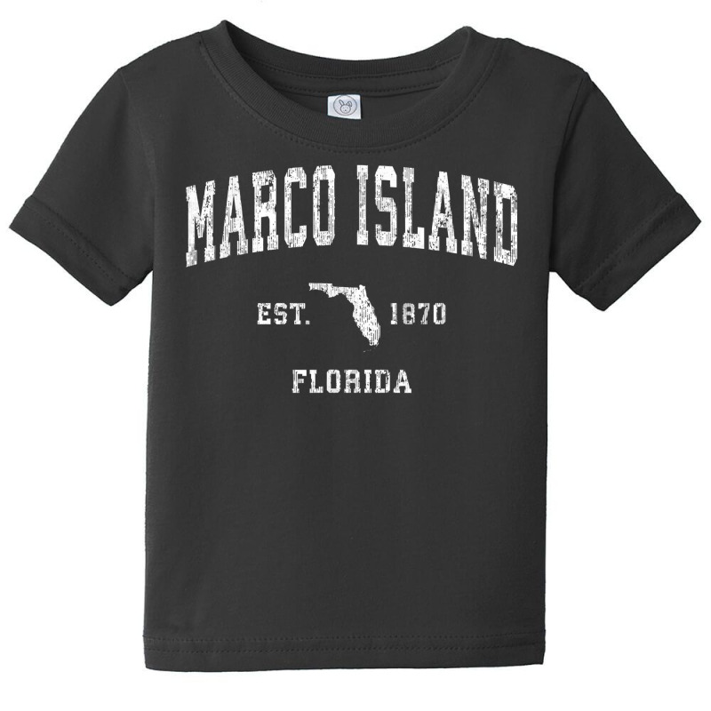 Marco Island Florida Fl Vintage Athletic Sports Design T Shirt Baby Tee by cm-arts | Artistshot