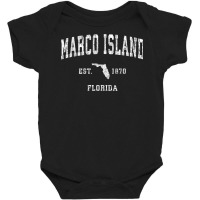 Marco Island Florida Fl Vintage Athletic Sports Design T Shirt Baby Bodysuit | Artistshot