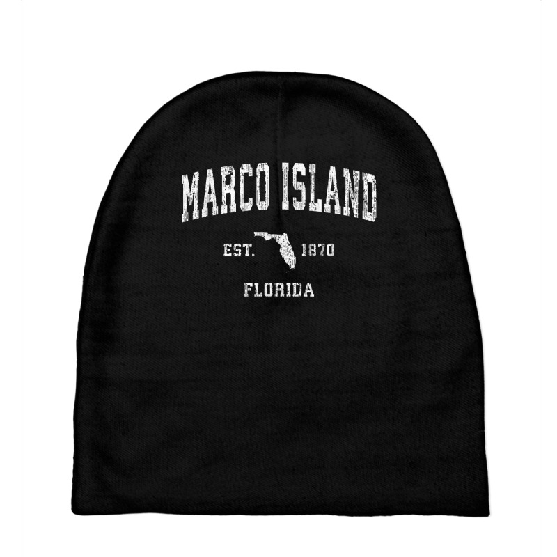 Marco Island Florida Fl Vintage Athletic Sports Design T Shirt Baby Beanies by cm-arts | Artistshot