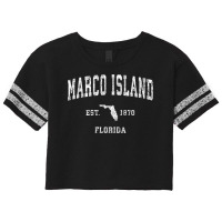 Marco Island Florida Fl Vintage Athletic Sports Design T Shirt Scorecard Crop Tee | Artistshot