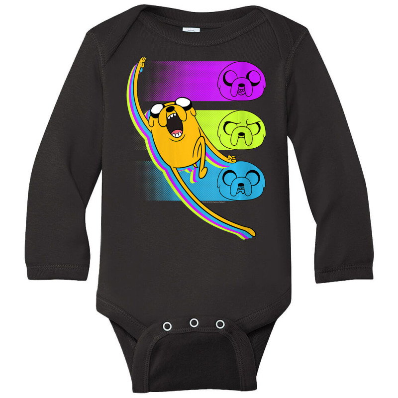 Womens Cn Adventure Time Jake Neon Faces Long Sleeve Baby Bodysuit by ngodieutrinh | Artistshot