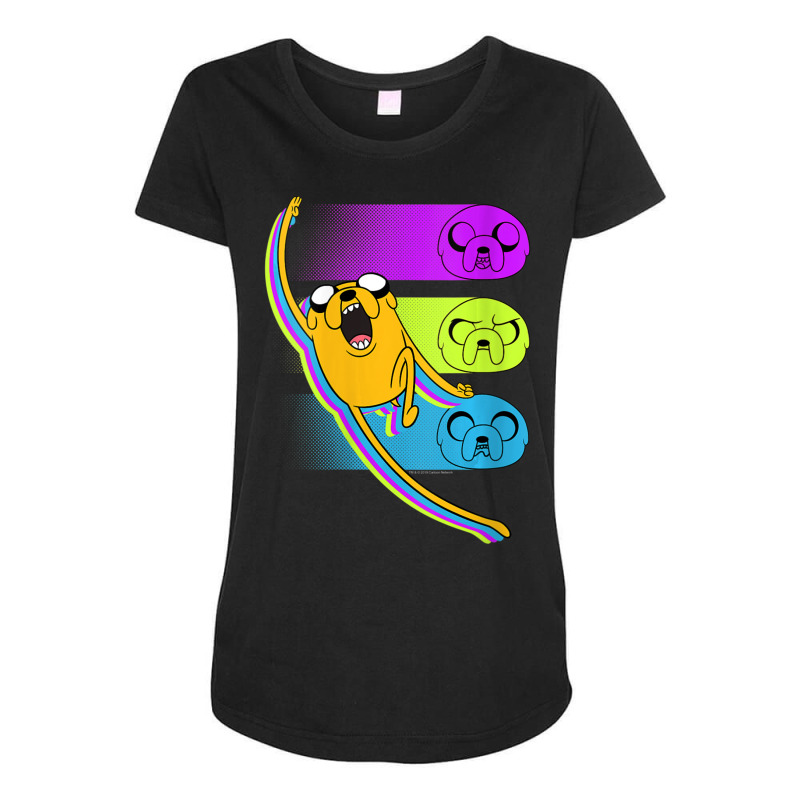 Womens Cn Adventure Time Jake Neon Faces Maternity Scoop Neck T-shirt by ngodieutrinh | Artistshot