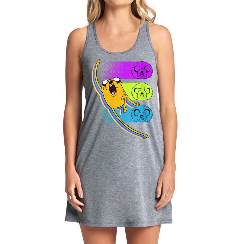 Womens Cn Adventure Time Jake Neon Faces Tank Dress by ngodieutrinh | Artistshot