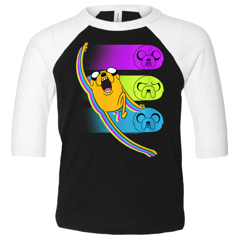 Womens Cn Adventure Time Jake Neon Faces Toddler 3/4 Sleeve Tee by ngodieutrinh | Artistshot