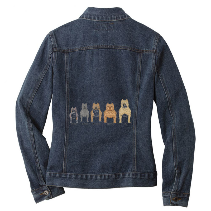 American Bully, Stickers And Magnets Ladies Denim Jacket by wirahasa | Artistshot