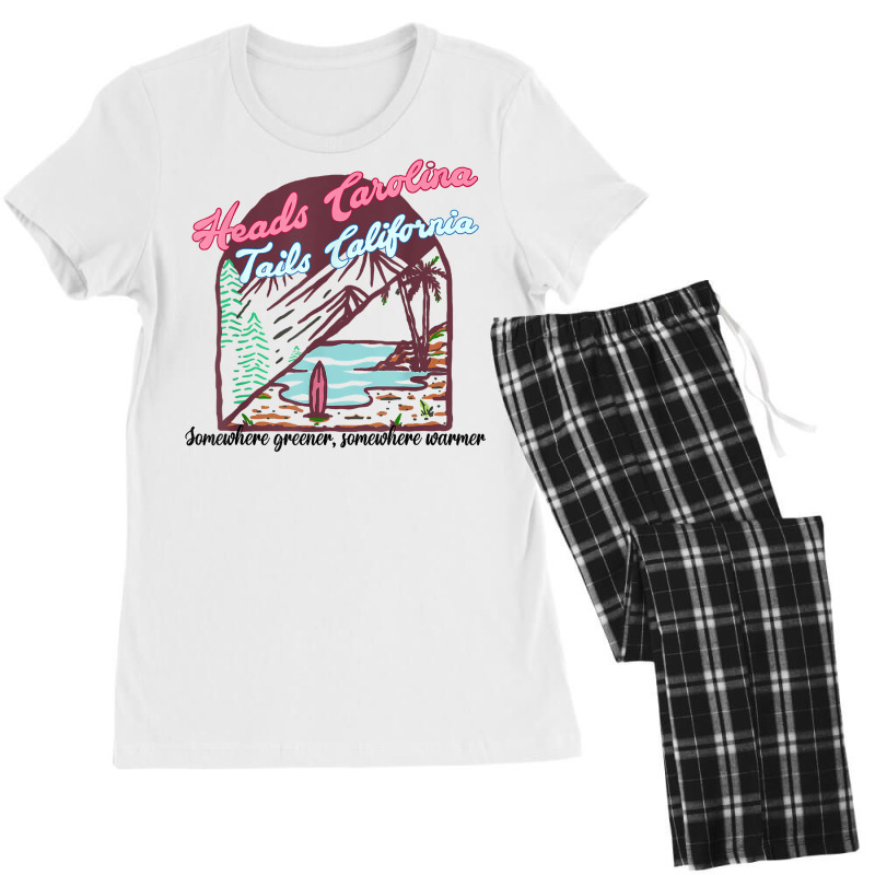 Heads Carolina Tail California Western Summer Beach Paradise T Shirt Women's Pajamas Set by cm-arts | Artistshot