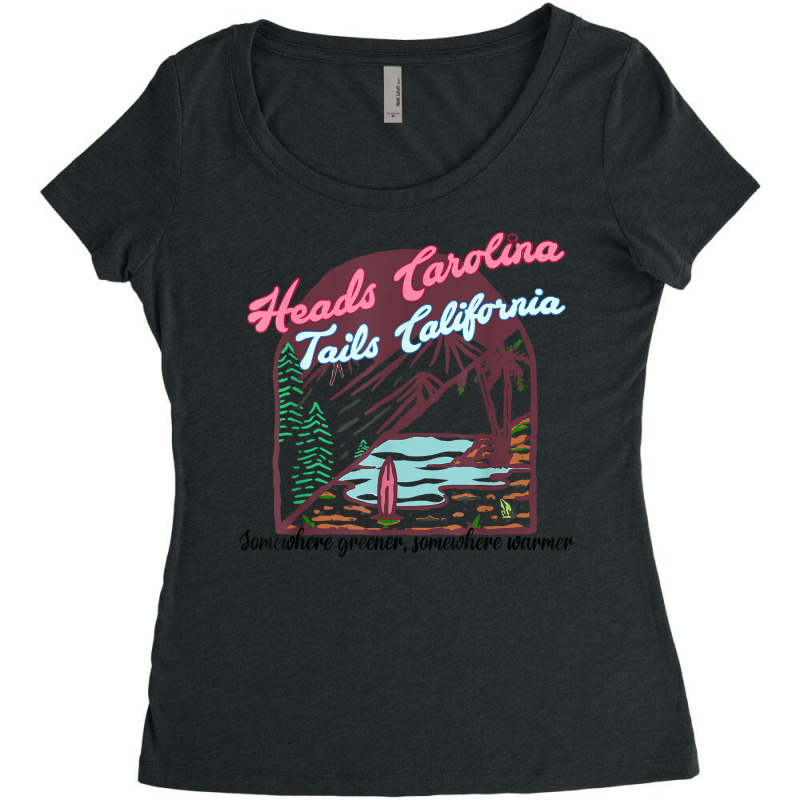 Heads Carolina Tail California Western Summer Beach Paradise T Shirt Women's Triblend Scoop T-shirt by cm-arts | Artistshot