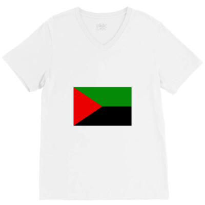 Flag Of Martinique Red Green Black V-neck Tee Designed By Wirahasa