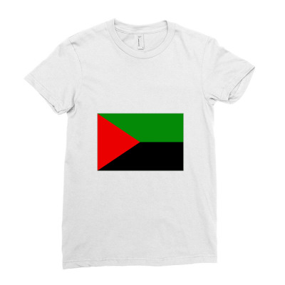Flag Of Martinique Red Green Black Ladies Fitted T-shirt Designed By Wirahasa