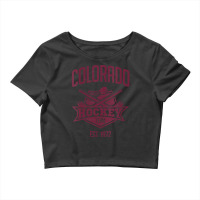 Womens Distressed Retro Avalanche Party Tailgate Gameday Fan Gift Crop Top | Artistshot