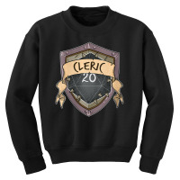 Womens Cleric W20 Roll 20-sided Dice Role Play Game Dungeon Fantasy V- Youth Sweatshirt | Artistshot