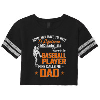 My Favorite Baseball Player Calls Me Dad Father's Day Scorecard Crop Tee | Artistshot