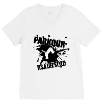 Parkour V-neck Tee | Artistshot