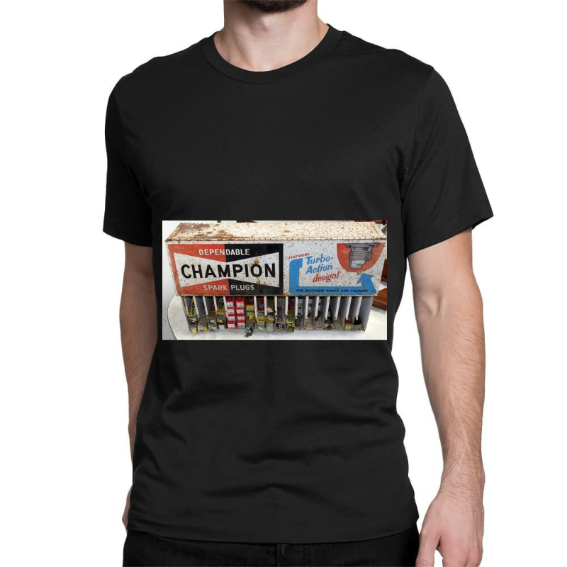 Champion Spark Plugs Display  Long Classic T-shirt by cm-arts | Artistshot