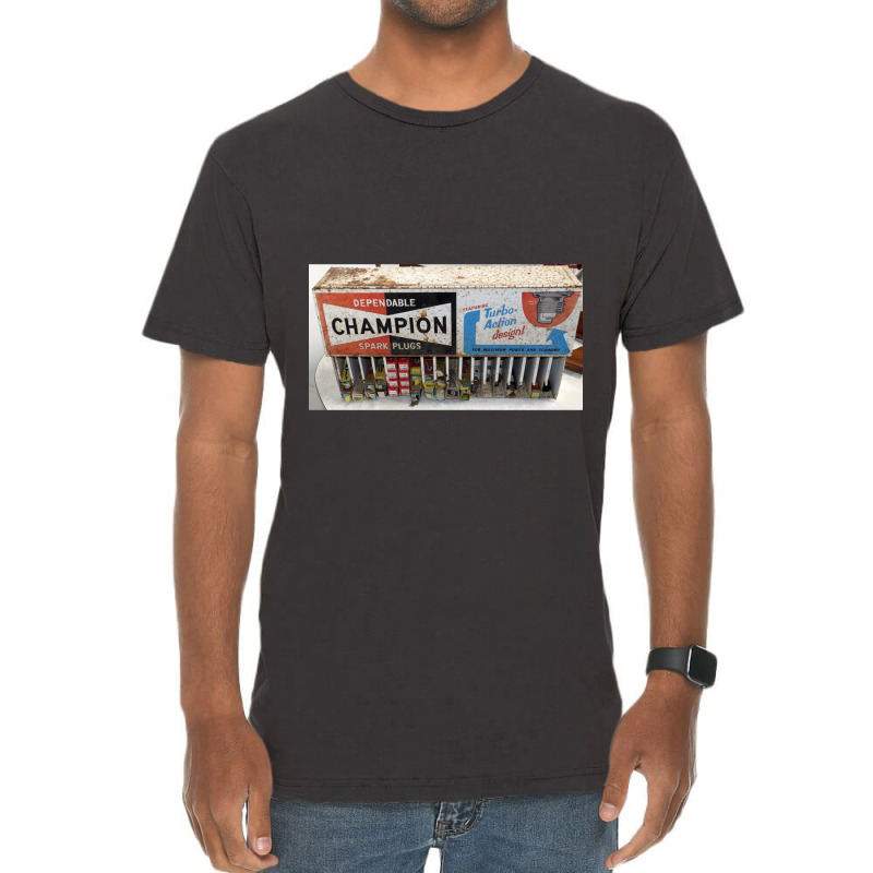 Champion Spark Plugs Display  Long Vintage T-Shirt by cm-arts | Artistshot