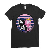 Womens Cn Adventure Time Marcy And Bonnie Striped Portrait Ladies Fitted T-shirt | Artistshot