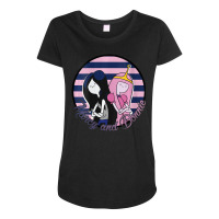 Womens Cn Adventure Time Marcy And Bonnie Striped Portrait Maternity Scoop Neck T-shirt | Artistshot