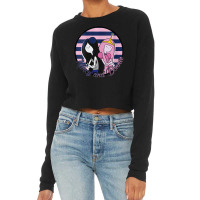 Womens Cn Adventure Time Marcy And Bonnie Striped Portrait Cropped Sweater | Artistshot