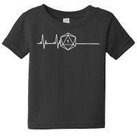 Womens Critical Fail Heartbeat Dragons Dungeons Dice Roll Geek Nerd V- Baby Tee | Artistshot