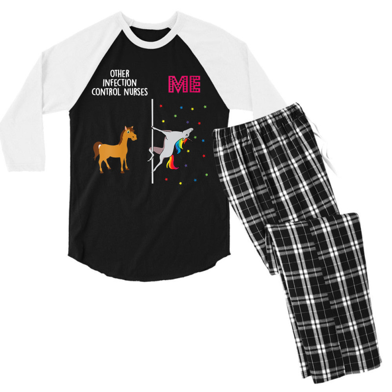 Womens Infection Control Nurse Unicorn Others You V Neck T Shirt Men's 3/4 Sleeve Pajama Set | Artistshot