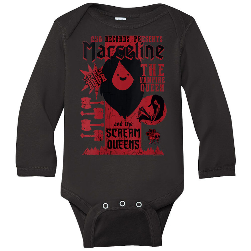 Womens Cn Adventure Time Ooo Records Presents Marceline Long Sleeve Baby Bodysuit by ngodieutrinh | Artistshot