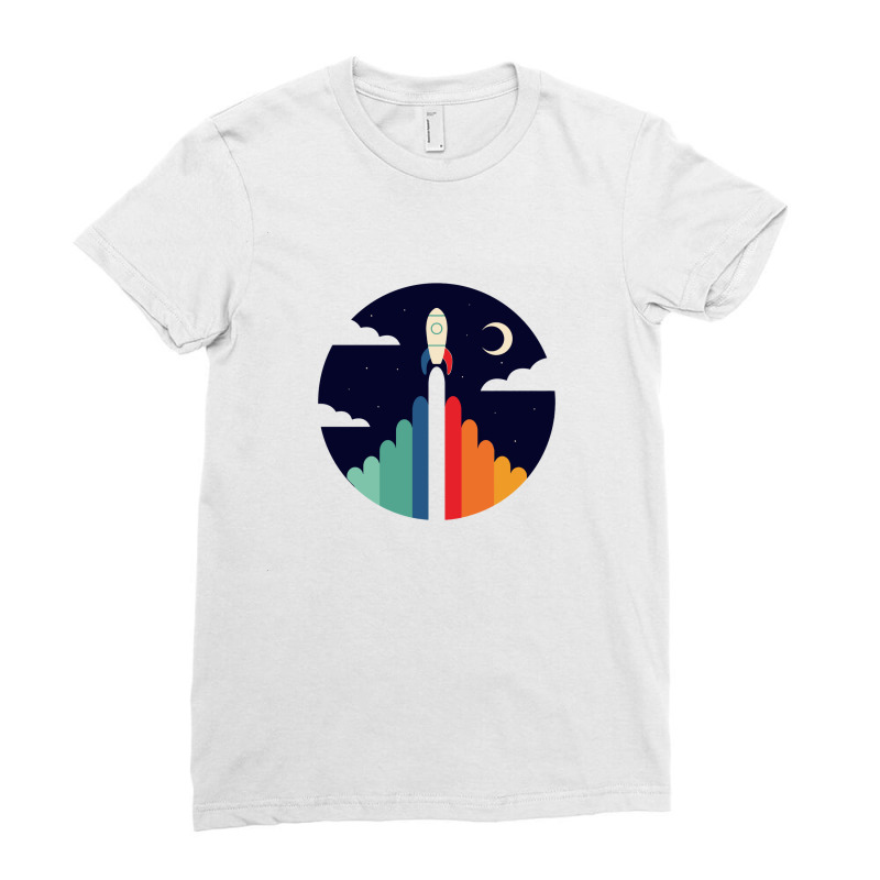 Space Travel Ladies Fitted T-Shirt by marceliana | Artistshot