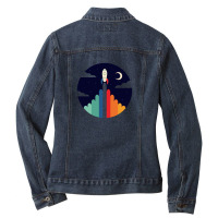 Space Travel Ladies Denim Jacket | Artistshot