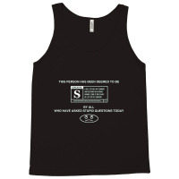 Rated S For Sarcastic Tank Top | Artistshot