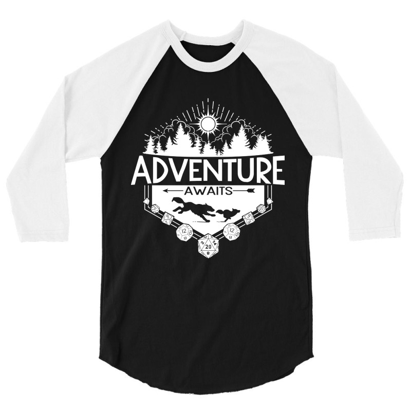 Adventure Awaits - White Version 3/4 Sleeve Shirt | Artistshot