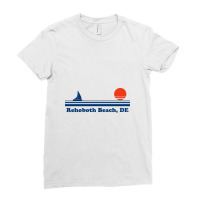 Rehoboth Beach, De   Sailboat Sunrise   Rehoboth Beach Delaware Ladies Fitted T-shirt | Artistshot