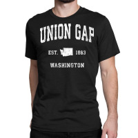 Womens Union Gap Washington Wa Vintage Athletic Sports Design V Neck T Classic T-shirt | Artistshot