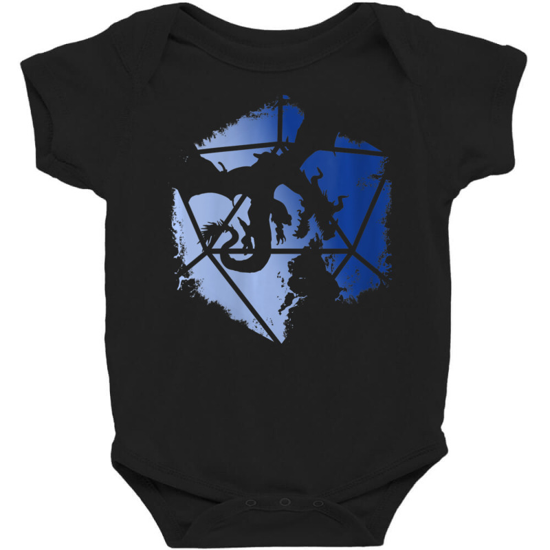 Womens Dice Rpg Role Play Games Adventure Table Top Blue Dragon V-neck Baby Bodysuit by hotoancuong | Artistshot