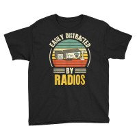 Easily Distracted By Radios Ham Radio Amateur Radio T Shirt Youth Tee | Artistshot