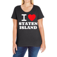 I Love Staten Island Premium Ladies Curvy T-shirt | Artistshot