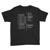 Dad Stats Youth Tee | Artistshot