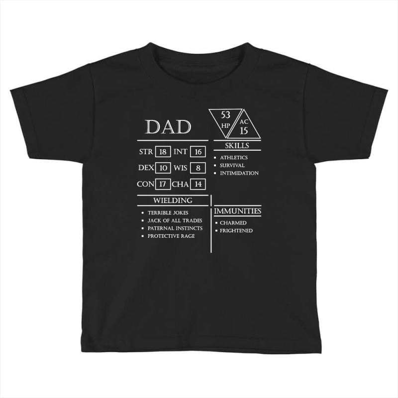 Dad Stats Toddler T-shirt by Melissa Store | Artistshot