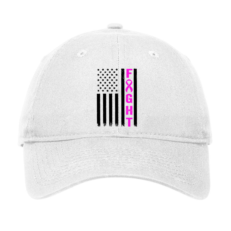 Fight Breast Survivor American Flag Adjustable Cap by Saprol Tees | Artistshot