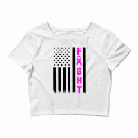 Fight Breast Survivor American Flag Crop Top | Artistshot