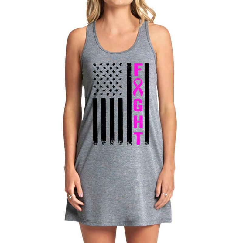 Fight Breast Survivor American Flag Tank Dress by Saprol Tees | Artistshot