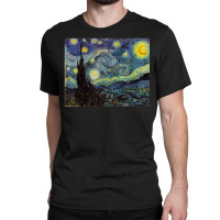 Van Gogh Starry Night Ufo Invasion Artistic Classic T-shirt | Artistshot