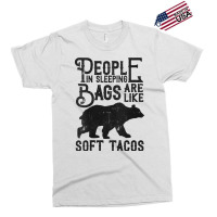 Womens People In Sleeping Bags Are Like Soft Tacos Funny Camping V Nec Exclusive T-shirt | Artistshot