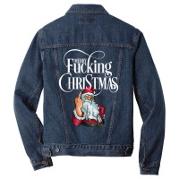 Funny Christmas Men Women Merry Fucking Christmas T Shirt Men Denim Jacket | Artistshot